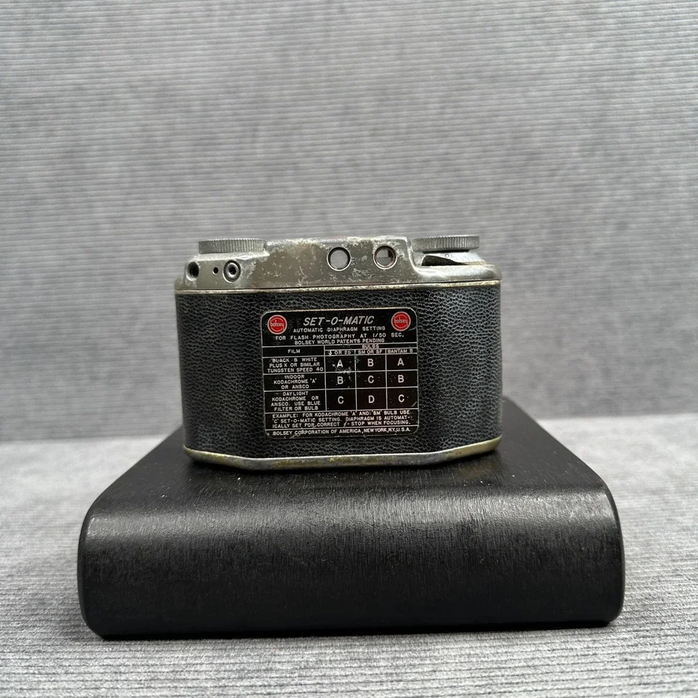 Vintage Bolsey B22 Set-O-Matic 35mm Camera with Leather Case Wollensak 44mm Lens
